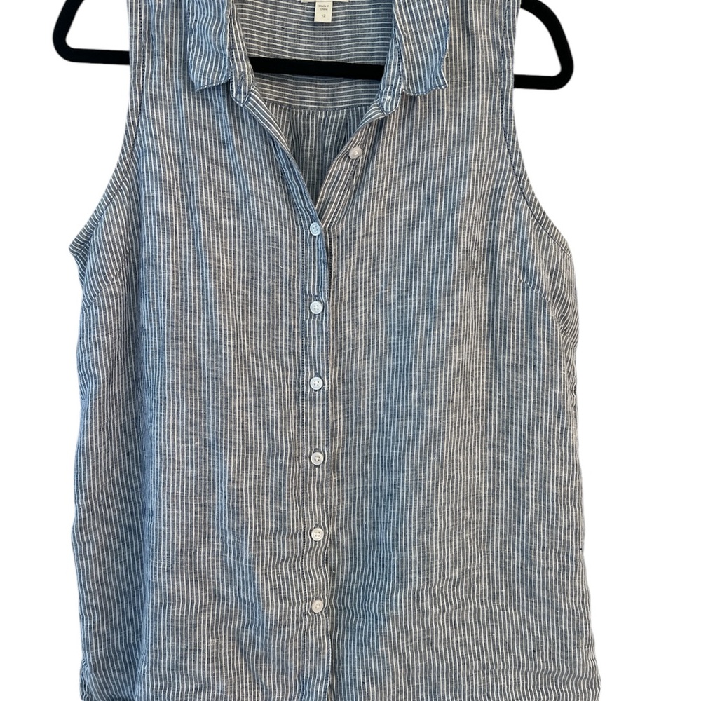 Garnet Hill Striped Sleeveless Tunic
